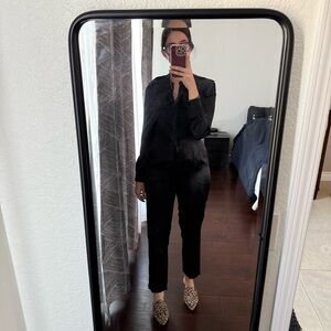 ANIME BING Black Silk Jumpsuit